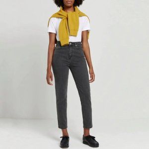 FRANK & Oak Stevie Tapered Fit High Rise Washed Black Jeans